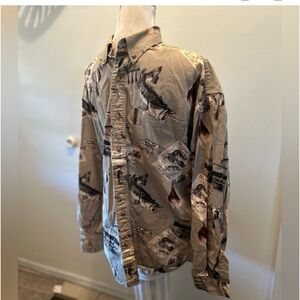 North Rivers Outfitters brown Fishing Lures Long Sleeve Shirt M
